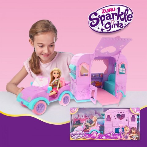 Lalka 10.5 cala Jeep z przyczepą kempingową ZURU Sparkle Girlz Lalka 10.5 cala Jeep z przyczepą kempingową ZURU Sparkle Girlz