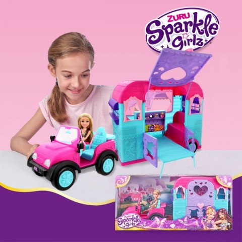 Lalka 10.5 cala Jeep z przyczepą kempingową ZURU Sparkle Girlz Lalka 10.5 cala Jeep z przyczepą kempingową ZURU Sparkle Girlz