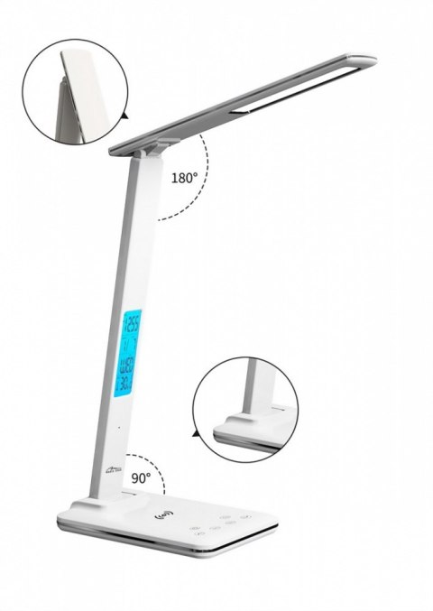 Lampa biurkowa LED z ładowarką indukcyjną LEDITOU MT222 (Biała) Media-Tech