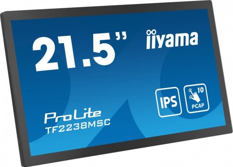 Monitor wielkoformatowy 21.5 cala TF2238MSC-B1 IPS,FHD,DP,HDMI,2x2W,2xUSB,600(cd/m2), 10pkt.7H,IP1X(Front),Pion/Poziom IIYAMA
