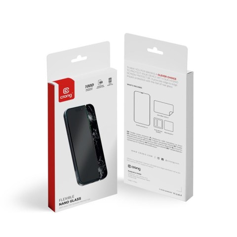 Niepękające szkło hybrydowe Nano Glass iPhone 16 / iPhone 15 CRONG Niepękające szkło hybrydowe Nano Glass iPhone 16 / iPhone 15 CRONG