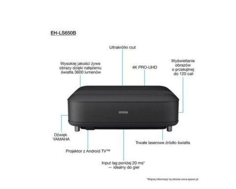 Projektor EH-LS650B 3LCD KD 4K UHD/3600L/2.5m:1/16:9 Epson