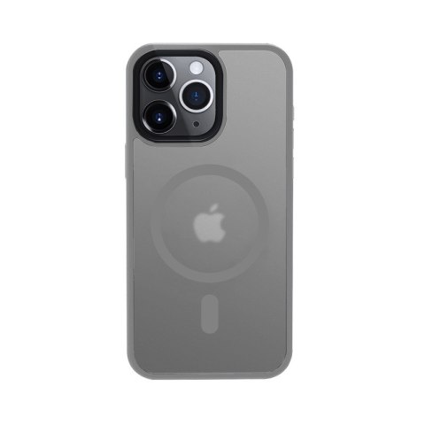 Etui Hybrid Frost MAG Cover iPhone 15 Pro Max MagSafe Szare CRONG Etui Hybrid Frost MAG Cover iPhone 15 Pro Max MagSafe Szare CRONG