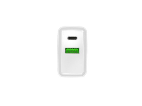 Ładowarka sieciowa Ribera 1x USB-A + 1x USB-C 20W Biała Natec Ładowarka sieciowa Ribera 1x USB-A + 1x USB-C 20W Biała Natec