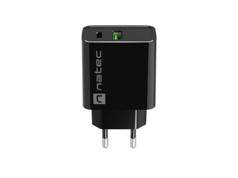 Ładowarka sieciowa Ribera 1x USB-A + 1x USB-C 20W Czarna Natec Ładowarka sieciowa Ribera 1x USB-A + 1x USB-C 20W Czarna Natec