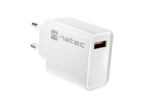 Ładowarka sieciowa Ribera 1x USB-A 18W Biała Natec Ładowarka sieciowa Ribera 1x USB-A 18W Biała Natec