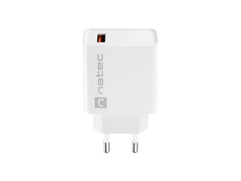 Ładowarka sieciowa Ribera 1x USB-A 18W Biała Natec Ładowarka sieciowa Ribera 1x USB-A 18W Biała Natec