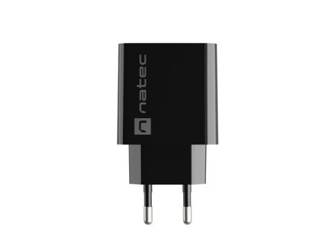 Ładowarka sieciowa Ribera 1x USB-A 18W Czarna Natec Ładowarka sieciowa Ribera 1x USB-A 18W Czarna Natec