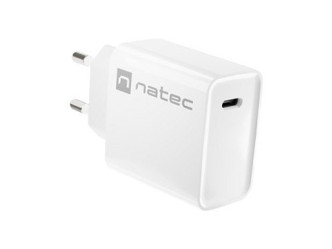 Ładowarka sieciowa Ribera 1x USB-C 20W Biała Natec Ładowarka sieciowa Ribera 1x USB-C 20W Biała Natec