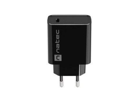 Ładowarka sieciowa Ribera 1x USB-C 20W Czarna Natec Ładowarka sieciowa Ribera 1x USB-C 20W Czarna Natec