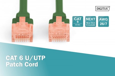 Patch cord U/UTP kat.6 PVC 5m Zielony Digitus