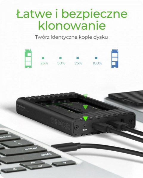 Stacja ICY BOX IB-2817MCL-C31 z funkcją klonowania dla 2x NVMe SSD IcyBox Stacja ICY BOX IB-2817MCL-C31 z funkcją klonowania dla 2x NVMe SSD IcyBox