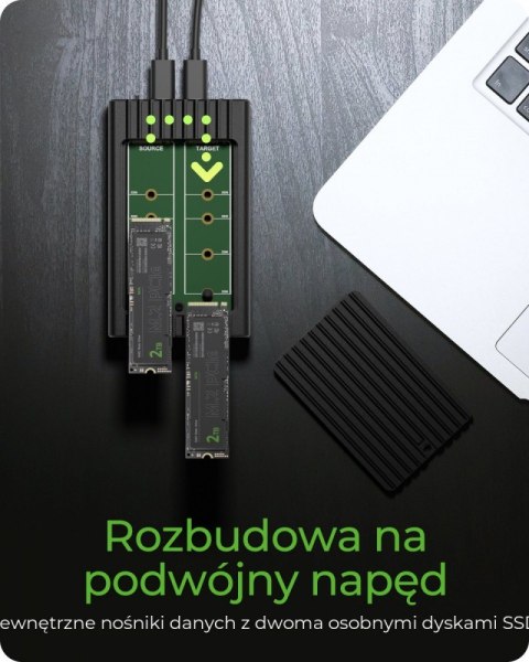 Stacja ICY BOX IB-2817MCL-C31 z funkcją klonowania dla 2x NVMe SSD IcyBox Stacja ICY BOX IB-2817MCL-C31 z funkcją klonowania dla 2x NVMe SSD IcyBox
