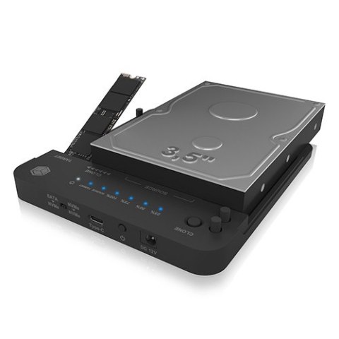 Stacja klonująca i dokująca IB-2913MCL-C31 dla M.2 NVMe SSD i HDD IcyBox Stacja klonująca i dokująca IB-2913MCL-C31 dla M.2 NVMe SSD i HDD IcyBox