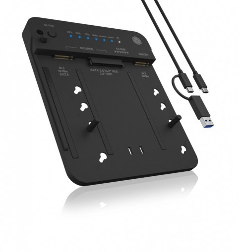 Stacja klonująca i dokująca IB-2913MCL-C31 dla M.2 NVMe SSD i HDD IcyBox Stacja klonująca i dokująca IB-2913MCL-C31 dla M.2 NVMe SSD i HDD IcyBox