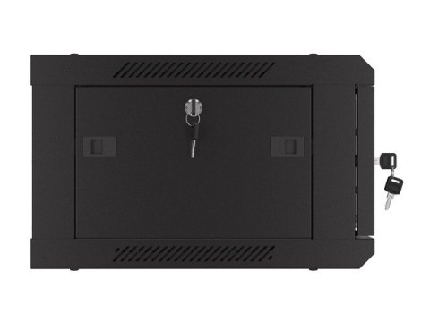 Szafa wisząca 19 cali 4U 600x450 drzwi perforowane (flat pack) czarna