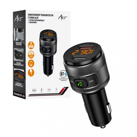 Transmiter samochodowy FM MP3 z funkcją BT, USB LCD FM-57 QC3.0 ART