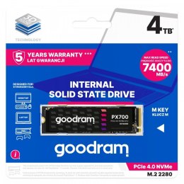 Dysk SSD PX700 4TB M.2 PCIe 2280 4x4 7400/6500MB/s GOODRAM