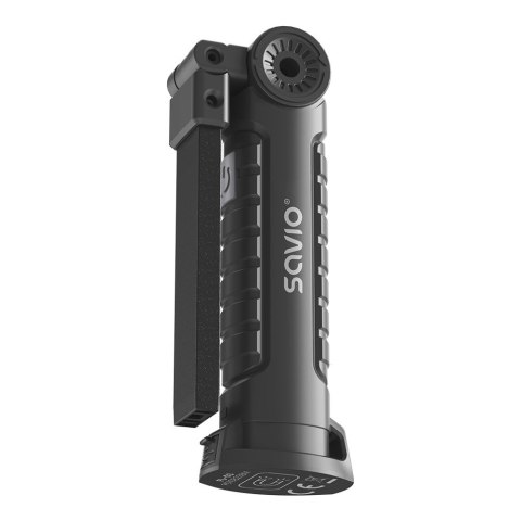 Lampa warsztatowa akumulatorowa COB LED 3W + SMD 1W, USB-C, 150 lm, obrotowa głowica, magnes, FL-03 Savio