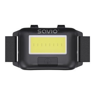 Latarka czołowa LED, COB, 140 lm, zasięg 10m, 4 tryby, FL-01 Savio