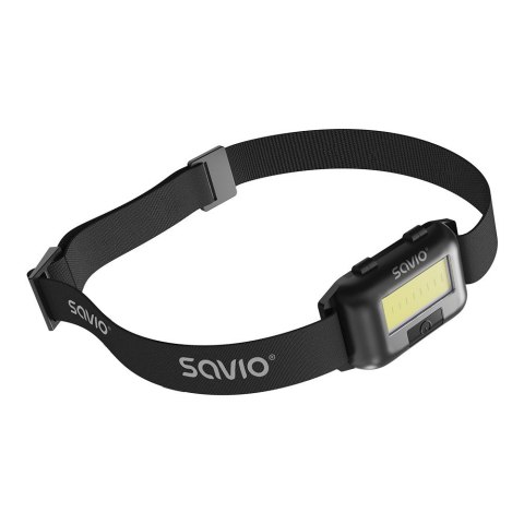 Latarka czołowa LED, COB, 140 lm, zasięg 10m, 4 tryby, FL-01 Savio