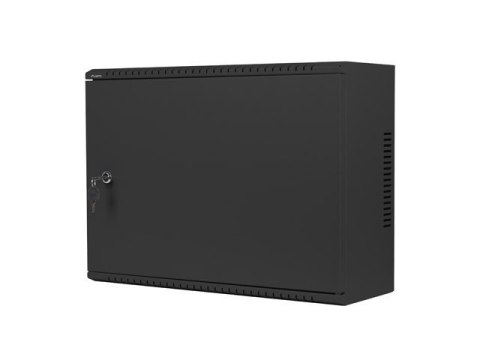 Szafa instalacyjna rack wisząca 19 cali 4u+3u 540x200 niskoprofilowa (złożona) czarna Lanberg