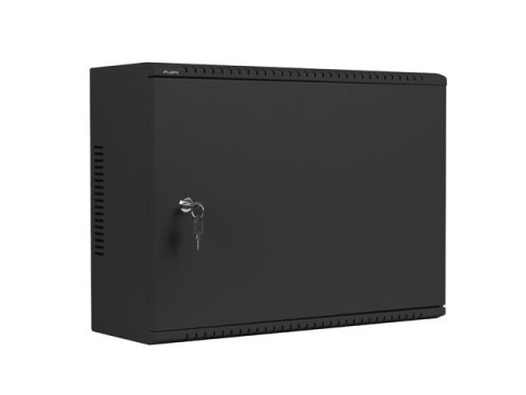 Szafa instalacyjna rack wisząca 19 cali 4u+3u 540x200 niskoprofilowa (złożona) czarna Lanberg