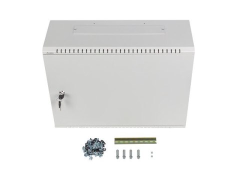 Szafa instalacyjna rack wisząca 19 cali 4u+3u 540x200 niskoprofilowa (złożona) szara Lanberg