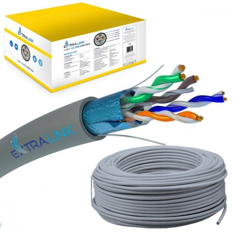 Kabel sieciowy CAT5E FTP(F/UTP) wewnętrzny skrętka 305m Extralink
