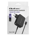 Ładowarka GaN Power Pro | 1xUSB-C | 100W | 5-20V | 3-5A | Czarna Qoltec