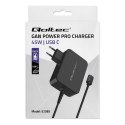 Ładowarka GaN Power Pro | 1xUSB-C | 45W | 5-20V | 2.25-3A | Czarna Qoltec