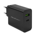 Ładowarka Super Quick PD | 1xUSB-C | 1xUSB | 45W | 5-20V | 2.25-3A | Czarna Qoltec