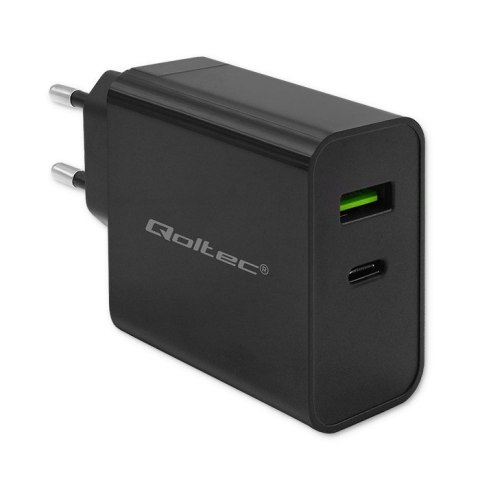 Ładowarka Super Quick PD | 1xUSB-C | 1xUSB | 45W | 5-20V | 2.25-3A | Czarna Qoltec Ładowarka Super Quick PD | 1xUSB-C | 1xUSB | 45W | 5-20V | 2.25-3A | Czarna Qoltec