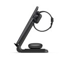Ładowarka bezprzewodowa 3w1 do iPhone, Samsung & Android, Galaxy Watch i słuchawek TWS CRONG