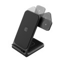 Ładowarka bezprzewodowa 3w1 do iPhone, Samsung & Android, Galaxy Watch i słuchawek TWS CRONG