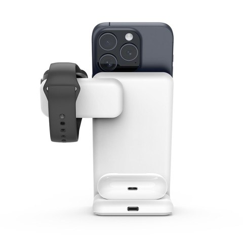 Ładowarka bezprzewodowa MagSpot Stand 3w1 z MagSafe do iPhone, Apple Watch i AirPods CRONG Ładowarka bezprzewodowa MagSpot Stand 3w1 z MagSafe do iPhone, Apple Watch i AirPods CRONG