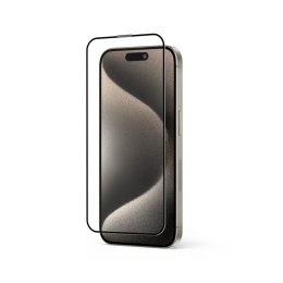 Szkło hartowane Anti-Bacterial 3D Armour Glass 9H na cały ekran iPhone iPhone 15 Pro Max z ramką instalacyjną CRONG