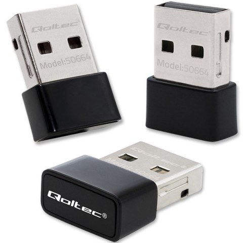 Ultraszybki bezprzewodowy mini adapter USB Wi-Fi | standard AC | 650Mbps Qoltec Ultraszybki bezprzewodowy mini adapter USB Wi-Fi | standard AC | 650Mbps Qoltec