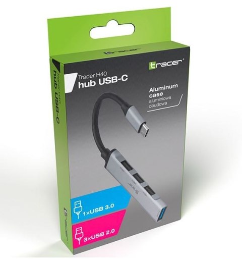 HUB USB 3.0 H40 4 ports, USB-C Tracer