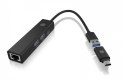 Hub IB-HUB1439-LAN 4w1 HUB, 1x USB-C, 2xUSB-A, 1x LAN IcyBox