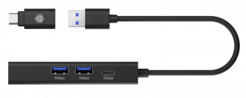 Hub IB-HUB1439-LAN 4w1 HUB, 1x USB-C, 2xUSB-A, 1x LAN IcyBox Hub IB-HUB1439-LAN 4w1 HUB, 1x USB-C, 2xUSB-A, 1x LAN IcyBox