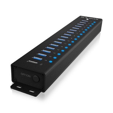 Hub IB-HUB1717 16+1 port USB HUB, 16x USB + 1x USB do ładowania, USB 3.2 Gen 1, 96 Watt zasilacz IcyBox Hub IB-HUB1717 16+1 port USB HUB, 16x USB + 1x USB do ładowania, USB 3.2 Gen 1, 96 Watt zasilacz IcyBox