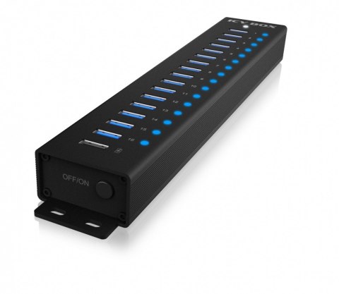 Hub IB-HUB1717 16+1 port USB HUB, 16x USB + 1x USB do ładowania, USB 3.2 Gen 1, 96 Watt zasilacz IcyBox Hub IB-HUB1717 16+1 port USB HUB, 16x USB + 1x USB do ładowania, USB 3.2 Gen 1, 96 Watt zasilacz IcyBox