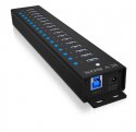 Hub IB-HUB1717 16+1 port USB HUB, 16x USB + 1x USB do ładowania, USB 3.2 Gen 1, 96 Watt zasilacz IcyBox