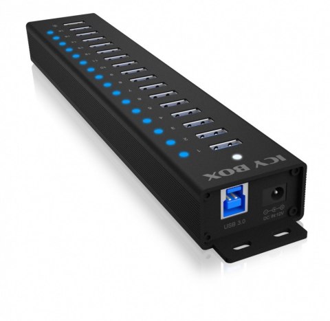 Hub IB-HUB1717 16+1 port USB HUB, 16x USB + 1x USB do ładowania, USB 3.2 Gen 1, 96 Watt zasilacz IcyBox Hub IB-HUB1717 16+1 port USB HUB, 16x USB + 1x USB do ładowania, USB 3.2 Gen 1, 96 Watt zasilacz IcyBox