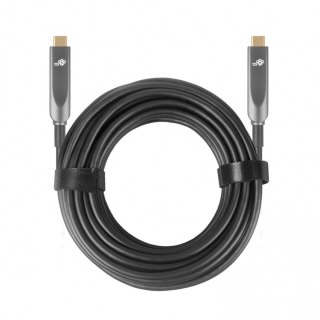 Kabel video USB C-C optyczny 4K hybryda 5m TB