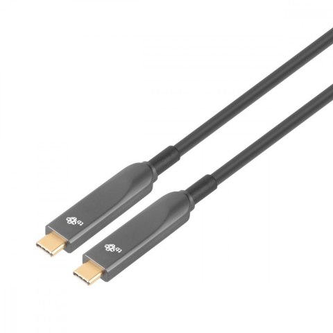 Kabel video USB C-C optyczny 4K hybryda 5m TB
