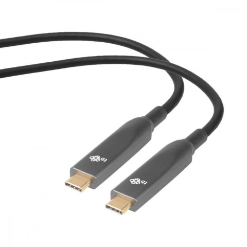Kabel video USB C-C optyczny 4K hybryda 5m TB