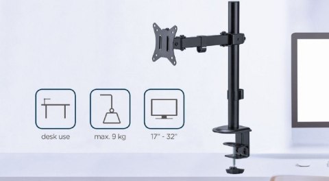 Ramię regulowane 17-32 cale 9kg długie Gembird