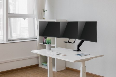 Ramię regulowane na 3 monitory 17 - 27 cali 6kg Gembird